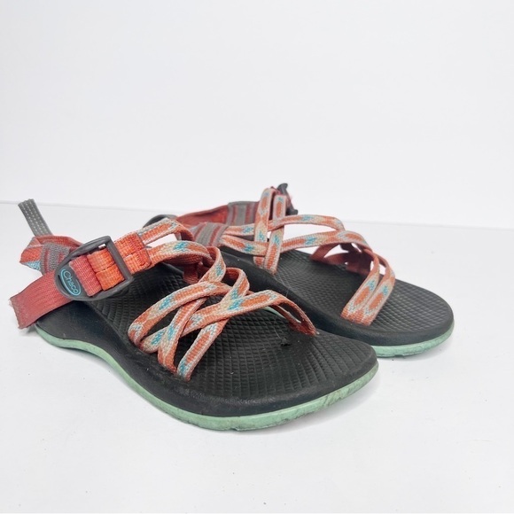 Chaco ZX/1 Ecotred Kids Orange Strappy Sandals Size 1 Kids - Picture 1 of 6